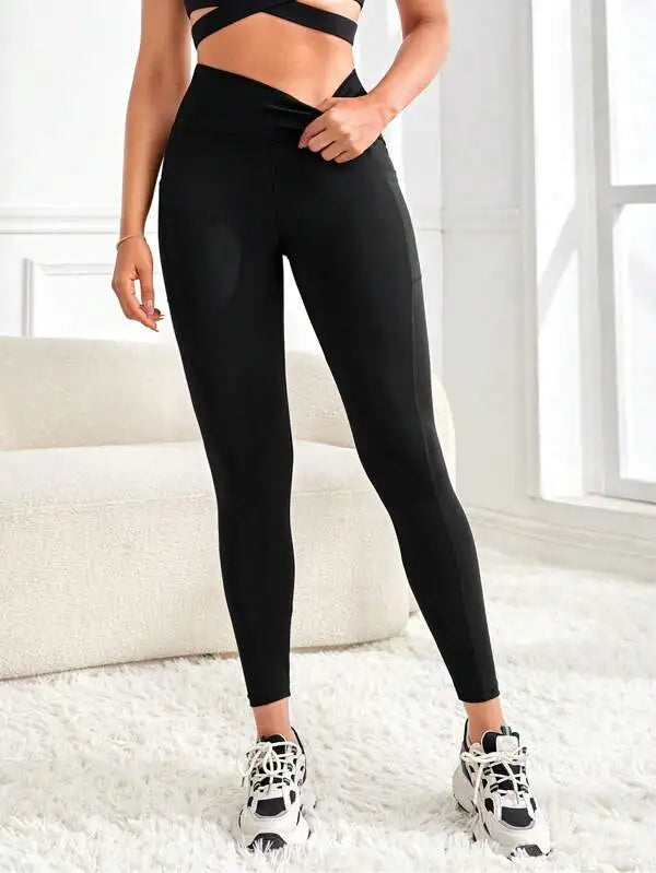 Leggings Gainant Taille Haute Femme avec Poches-Confort, Stretch & Effet Sculptant